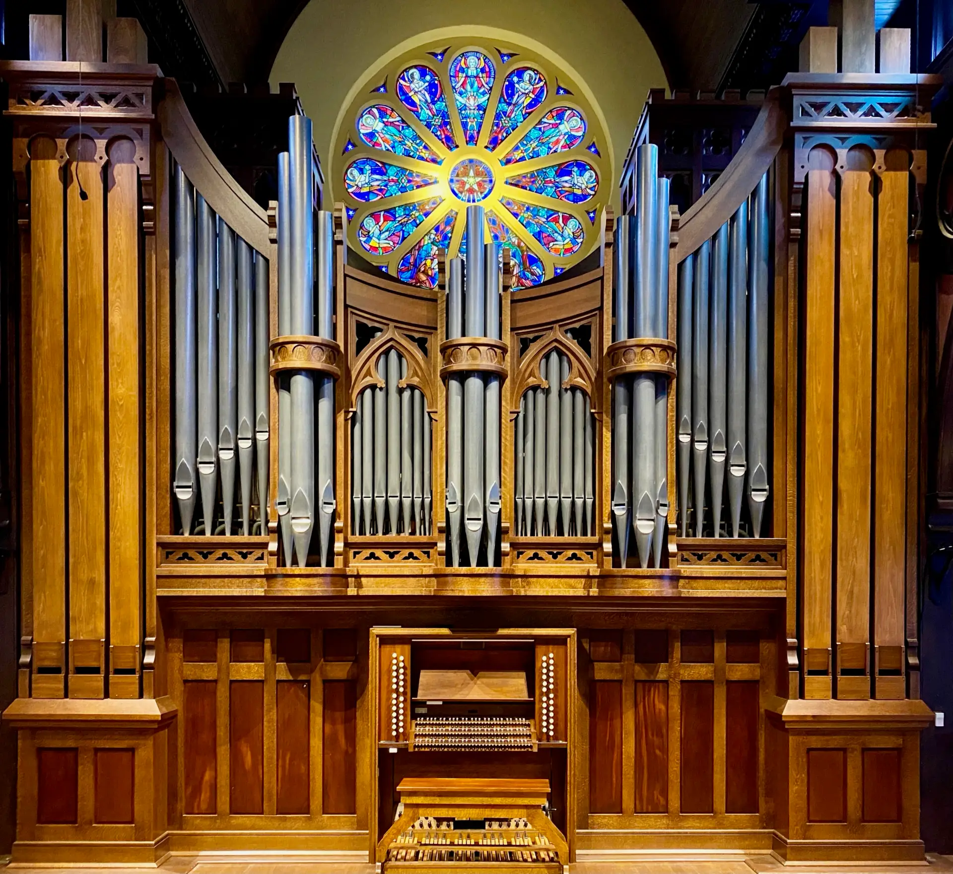 Garrett John Law playing pipe organ at Holy Trinity Episcopal Church